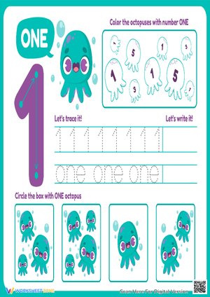 Number One: Trace and Color