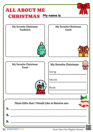 All About Me: Fun Christmas Activity