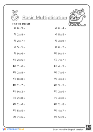 Practice Basic Multiplication Skills