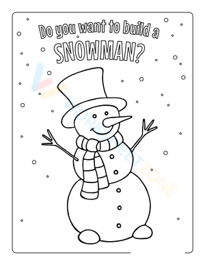 Snowman Coloring Page for Kids