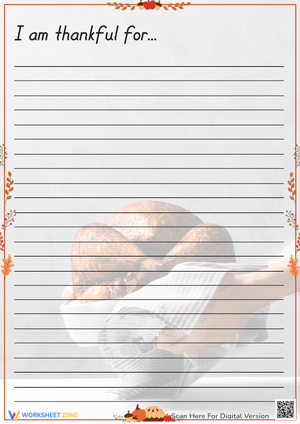Thanksgiving Writing Prompt: I Am Thankful 