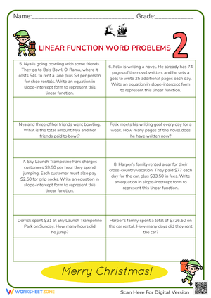 Solving Linear Function Word Problems