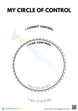 My Circle of Control Worksheet