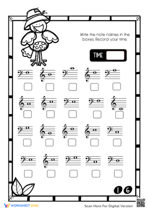 Thanksgiving Music Write Note Names 2