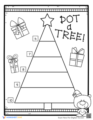 Dot a Christmas Tree Activity