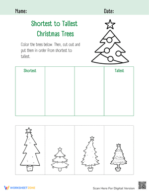 Shortest to Tallest Christmas Tree