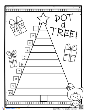Festive Christmas Tree Dot Activity