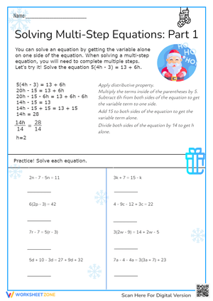 Solving Multi-Step Equations: Part 2