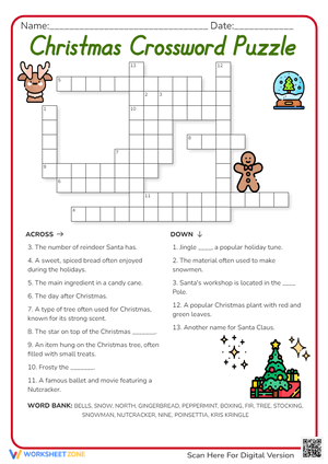 Christmas Crossword Puzzle