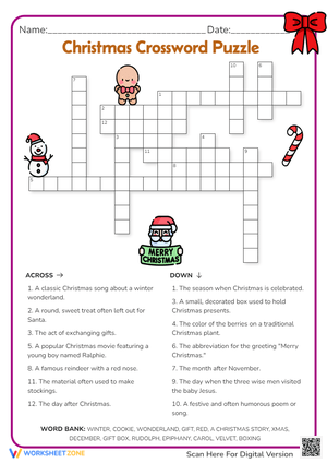 Christmas Crossword Puzzle