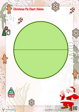 Christmas Blank Pie Chart Worksheet