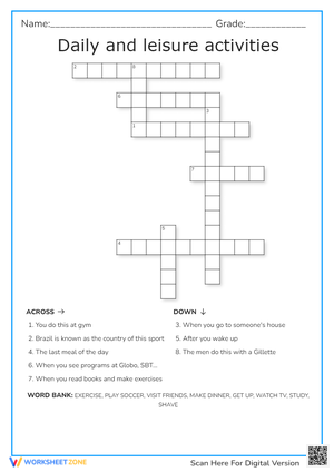 Daily and leisure activities