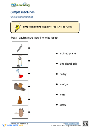 Simple Machines Activity for Kids - Grade 2 Science
