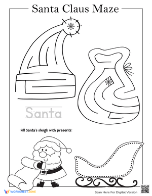 Easy Santa Maze: Holiday Puzzle Fun