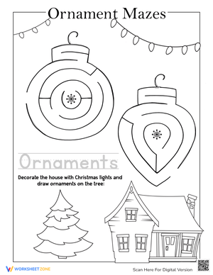 Easy Christmas Ornament Maze Fun