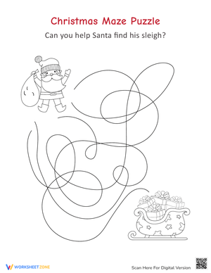 Santa's Sleigh Maze Puzzle Adventure