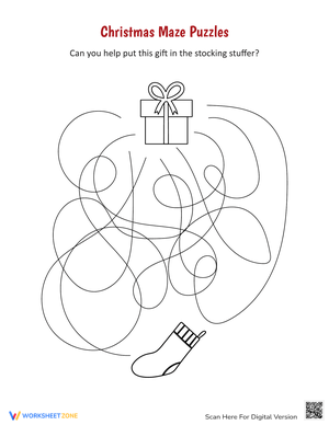 Stocking Stuffer Maze Puzzle Fun