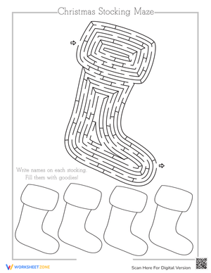 Christmas Stocking Maze: Holiday Fun