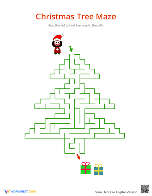 Festive Christmas Tree Maze Challenge