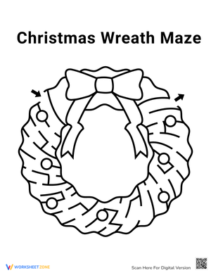 Christmas Wreath Maze: Holiday Puzzle
