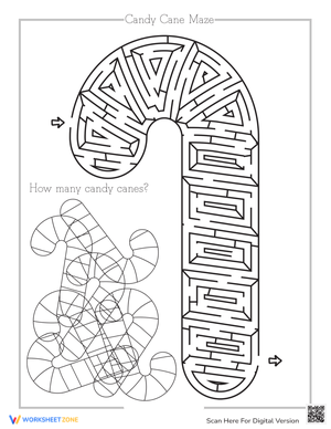 Candy Cane Christmas Maze Challenge