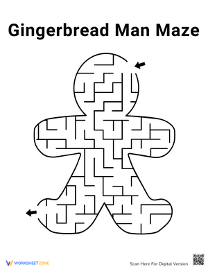 Gingerbread Man Maze: Holiday Fun
