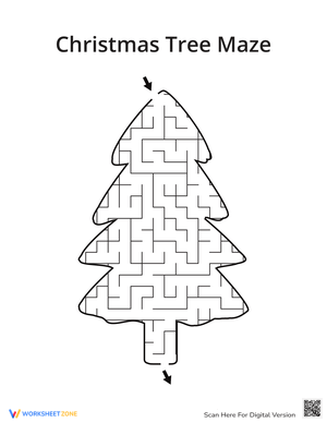 Christmas Tree Shaped Maze Fun