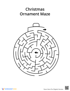 Find the Path in this Christmas Ornament Maze