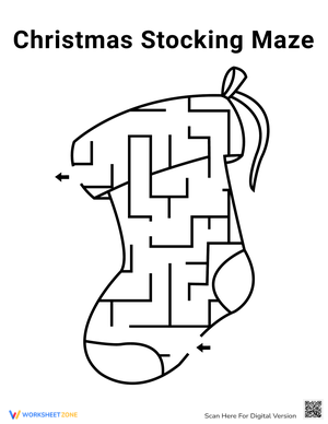 Find the Path in this Christmas Stocking Maze