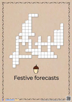 Holiday Vocabulary Word Completion Puzzle