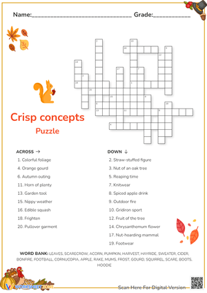 Explore Crisp Concepts with this Word Puzzle