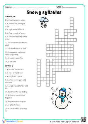 Discover Snowy Syllables with this Puzzle