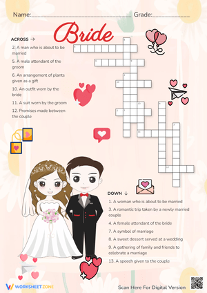 Celebrate with this 'Bride' Word Puzzle