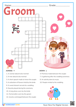 Honor the Groom with this Word Puzzle