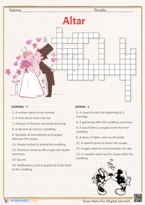 Step Up to the 'Altar' Word Puzzle