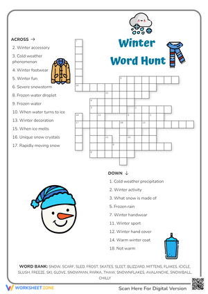 Go on a Winter Word Hunt with This Worksheet