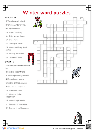 Solve Winter Word Puzzles for Holiday Fun