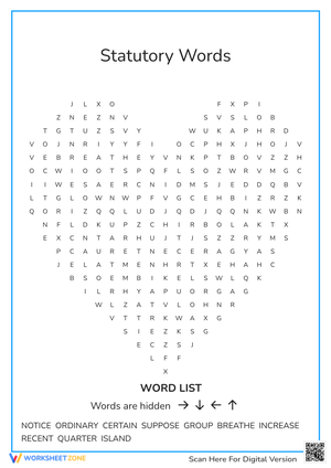 Grade 5 Statutory Words — Printable No-Prep Worksheet