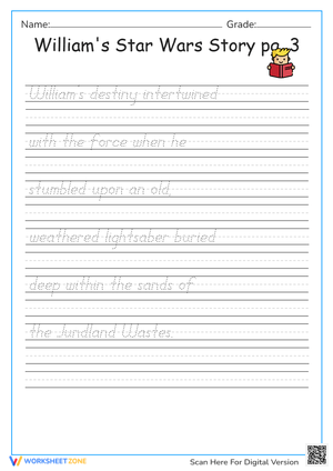 Star Wars Writing Prompt Worksheet 