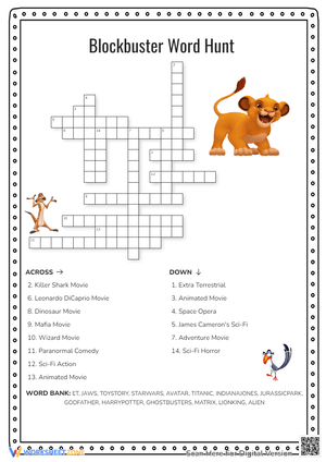 Blockbuster Word Hunt: Search and Find Words