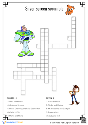 Silver Screen Scramble: Unscramble and Solve