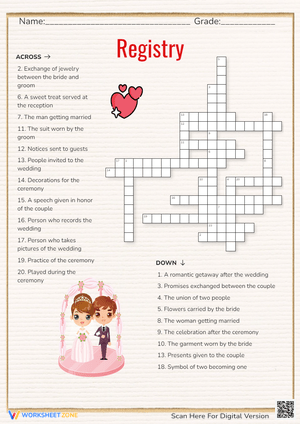 Organize Your Registry with This Worksheet