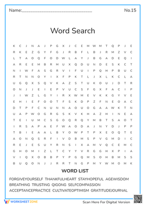 Mindfulness Word Search #01