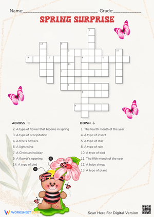 Fun Spring Surprise Word Search