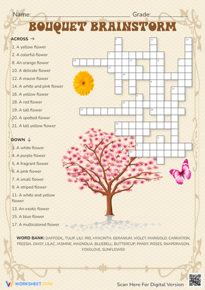 Unscramble Bouquet Brainstorm Worksheet Now