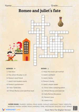 Explore Romeo and Juliet's Fate Worksheet