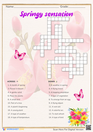 Complete the Pattern: Spring Theme Activity