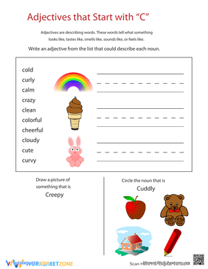 Adjectives Starting With Letter C