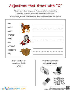 Practice Adjectives with This Worksheet
