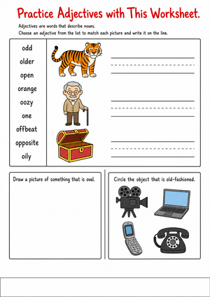 Practice Adjectives with This Worksheet